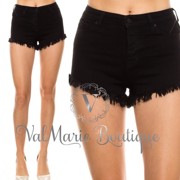 ValMarie Pants - Mini Distressed Denim Shorts